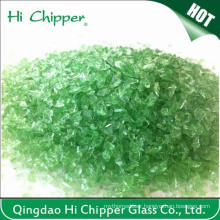 Crushed Light Green Glass Chips